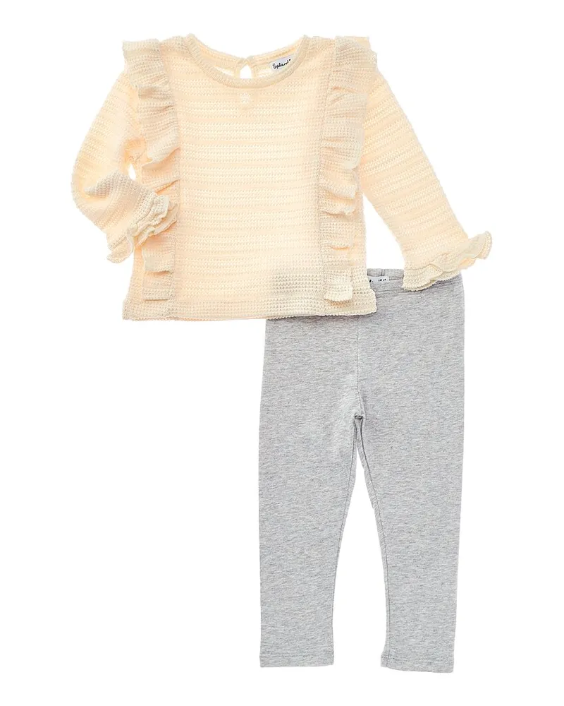 Splendid 2pc Top & Legging Set Brown