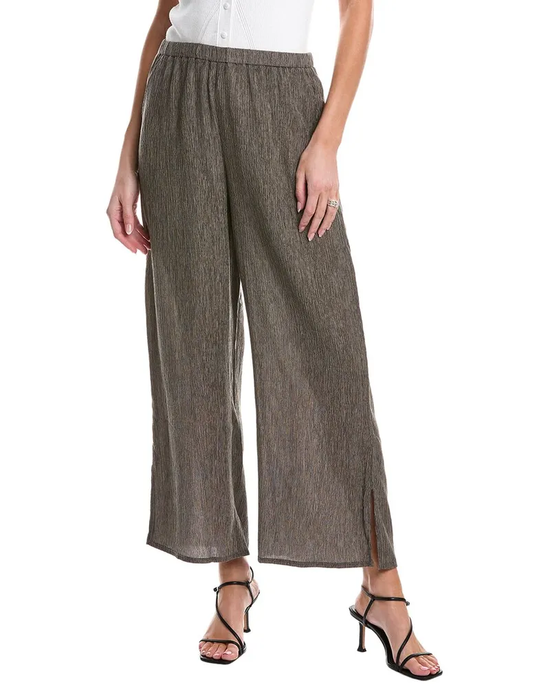 Eileen Fisher Wide Ankle Pant Brown
