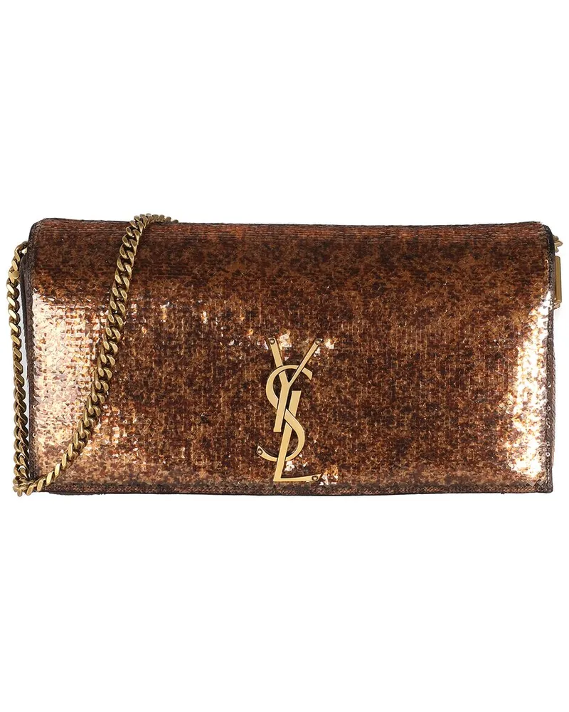 Saint Laurent Brown Embellished Sequin Medium Kate 99 Bag (Authentic Pre-  Loved Nocolor