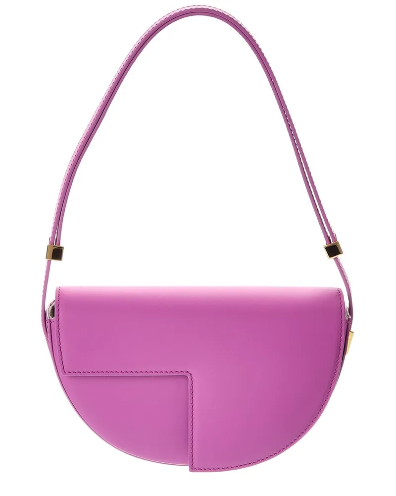 Patou Leather Shoulder Bag Purple