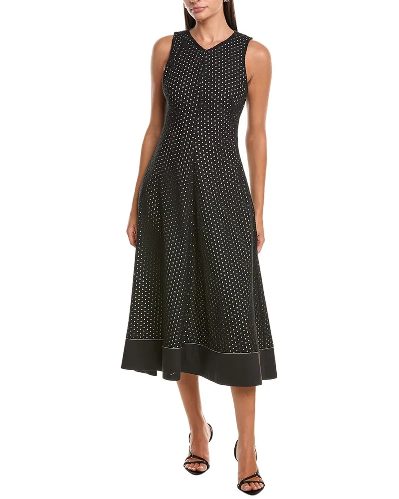 Proenza Schouler Juno Eyelet Midi Dress Black