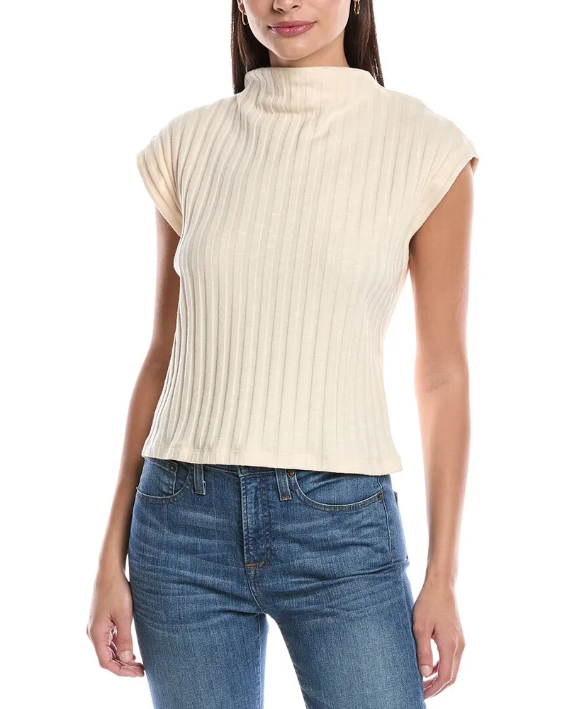 Michael Stars Nara Mock Neck Top White