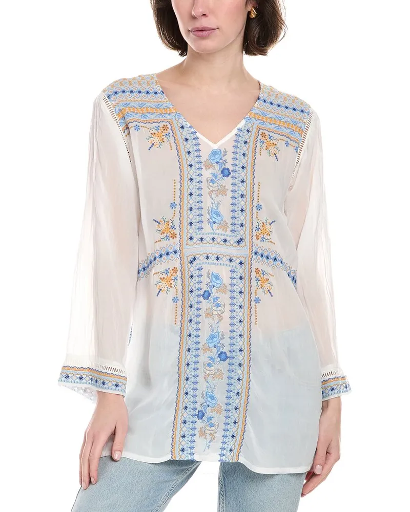 Johnny Was Palmari Tunic White