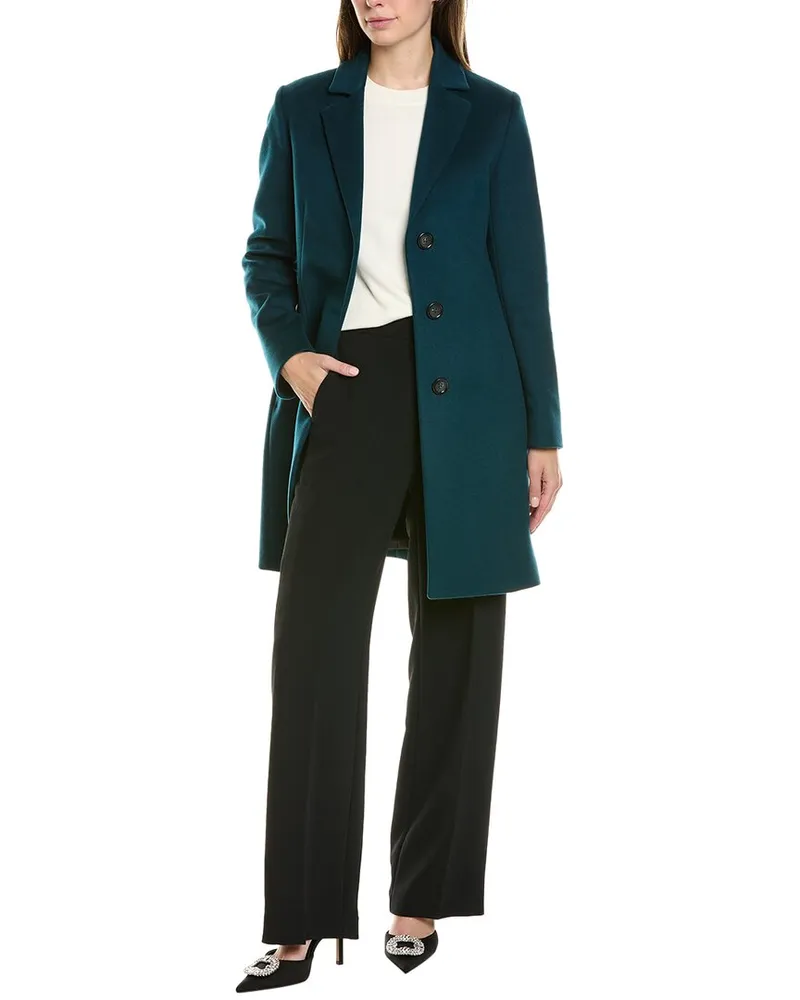 Cinzia Rocca Wool & Cashmere-Blend Coat Green