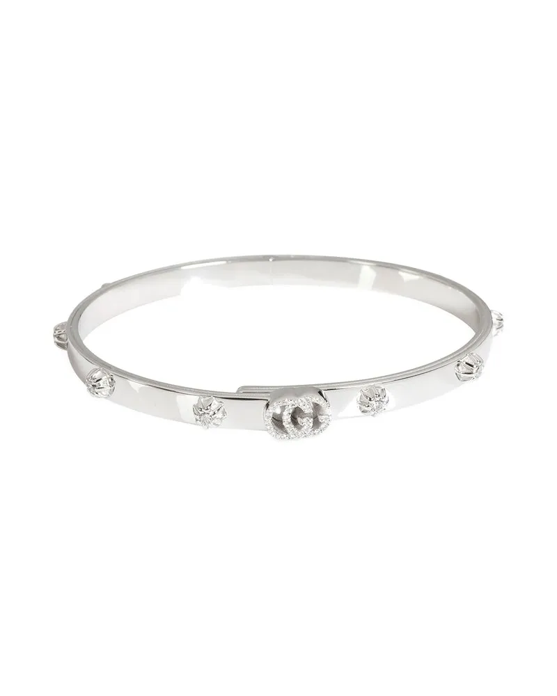 Gucci Running G 18K 0.82 ct. tw. Diamond Bangle Bracelet (Authentic Pre-Loved Nocolor