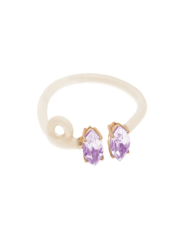 Bea Bongiasca You Are So Vine 9K & Silver 1.44 ct. tw. Amethyst Double Tendril Ring Nocolor