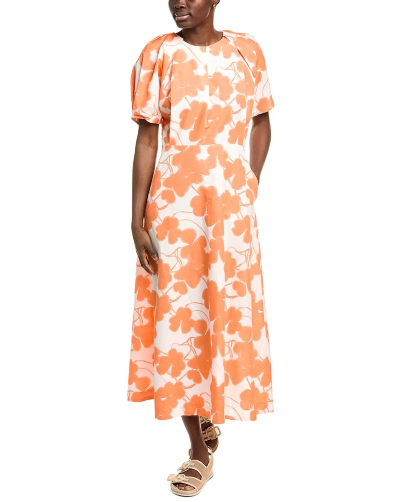 Marimekko Anatomia Linen Dress Orange