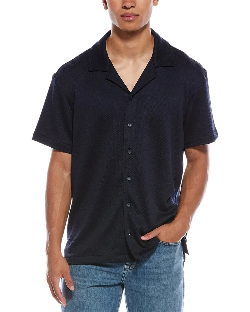 Scotch&Soda Popcorn Jersey Camp Shirt Blue