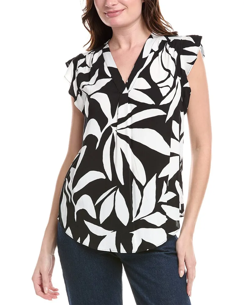 Vince Camuto Flutter Sleeve Blouse Black