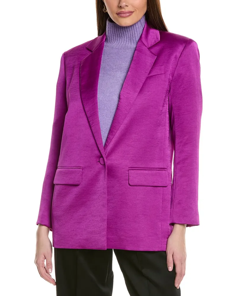 Kenneth Cole Satin Jacket Purple