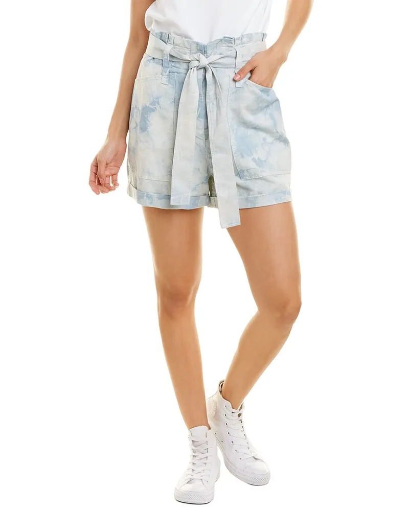 A.L.C. Davidson Linen-Blend Short Blue
