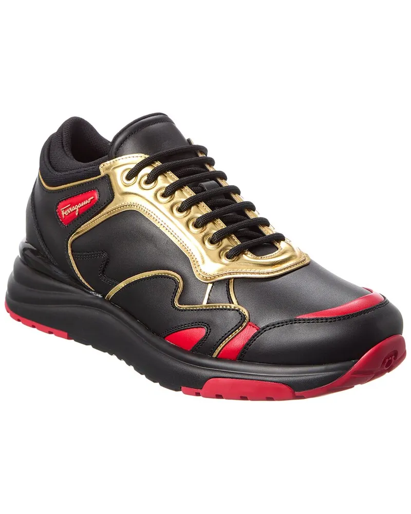Ferragamo Now 1 Leather Sneaker Black