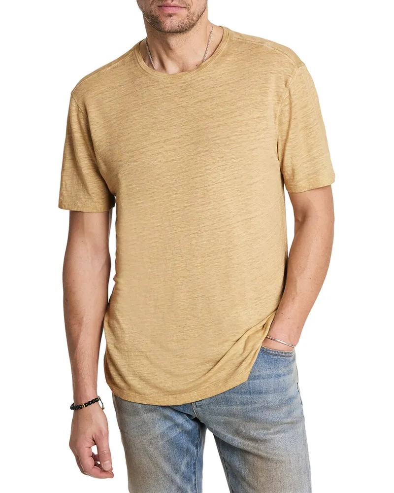 John Varvatos Mott Regular Fit Linen T-Shirt Nocolor