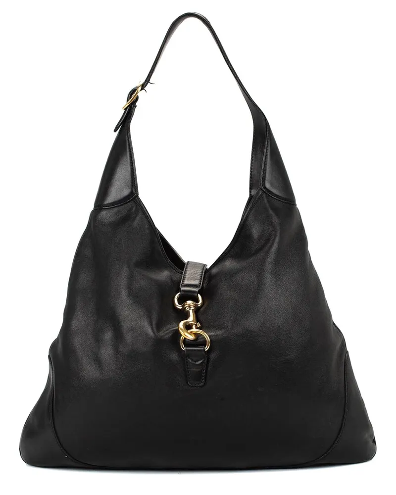 Gucci Black Leather Jackie Hobo Bag (Authentic Pre-Loved Nocolor