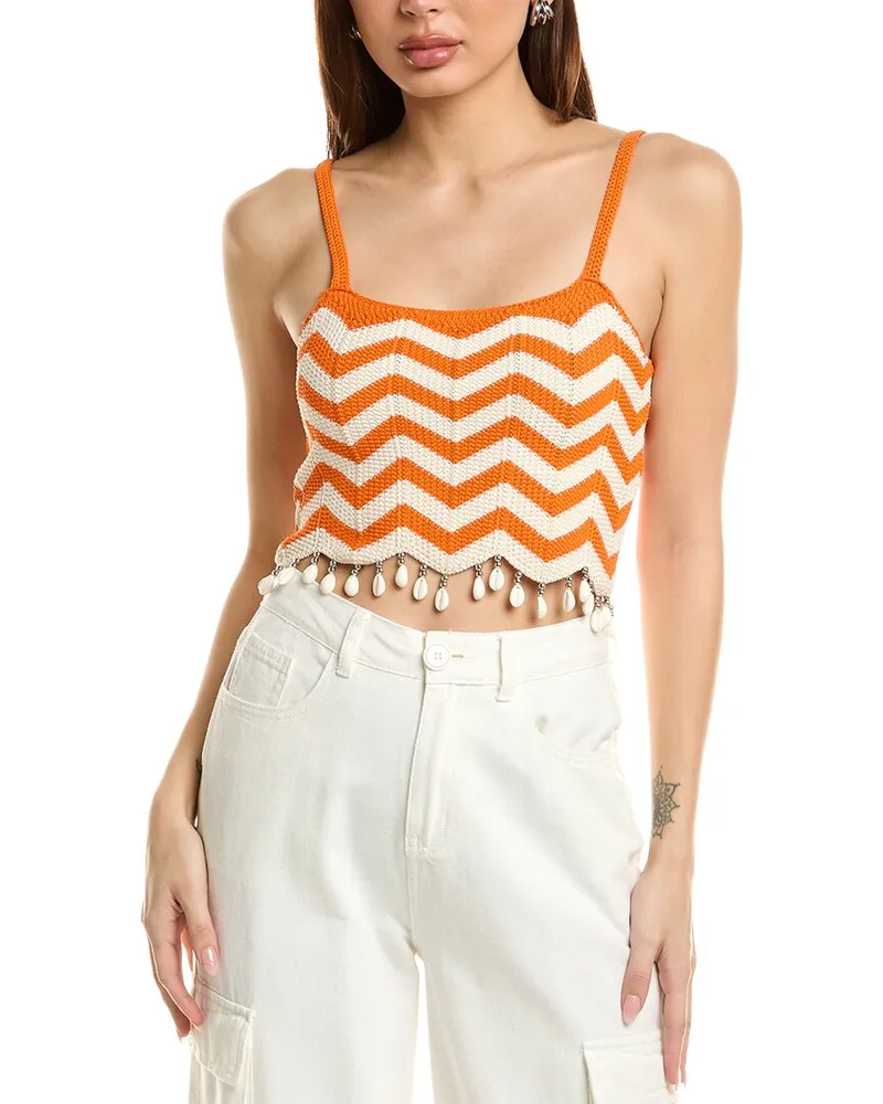 Sandro Halter Top Orange