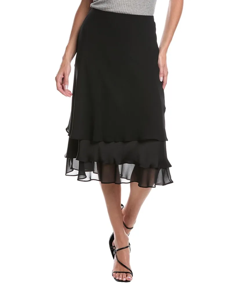 Joseph Ribkoff Tiered Hem Skirt Black