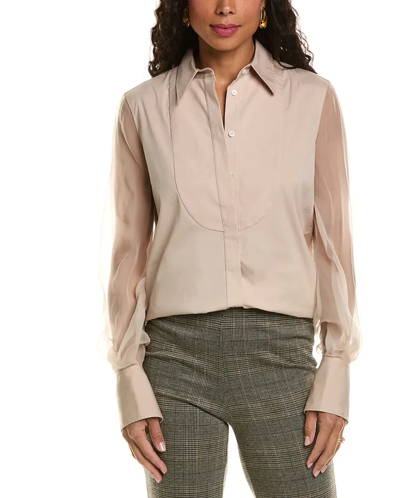 Brunello Cucinelli Silk Sleeve Shirt Nocolor