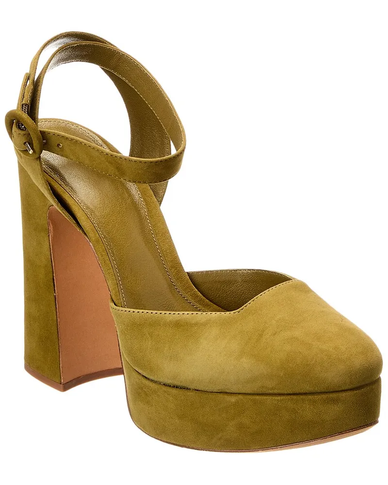Alexandre Birman Vita 120 Suede Platform Sandal Green