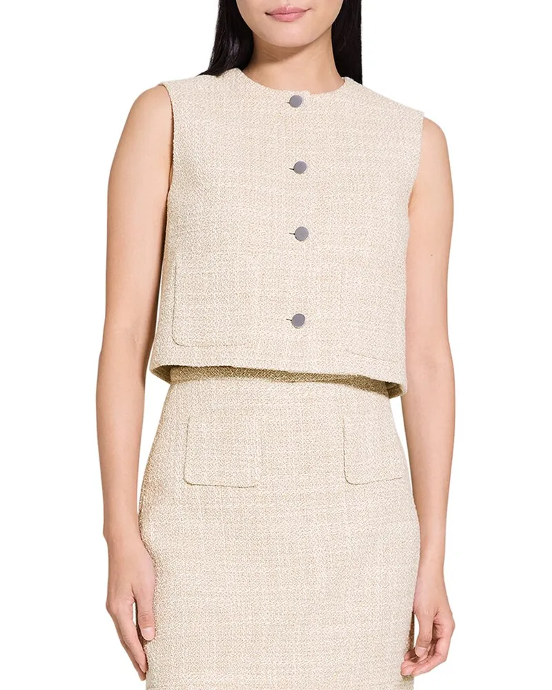 Theory Patch Pocket Vest Brown
