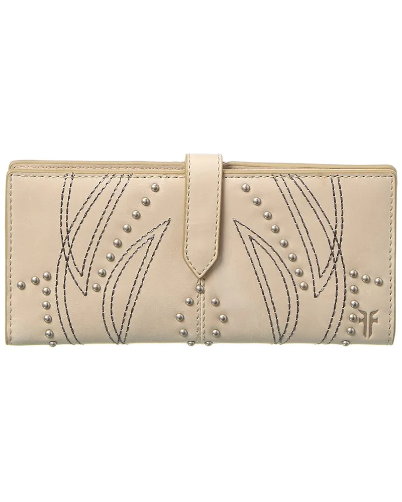 Frye Sara Slim Leather Wallet Brown