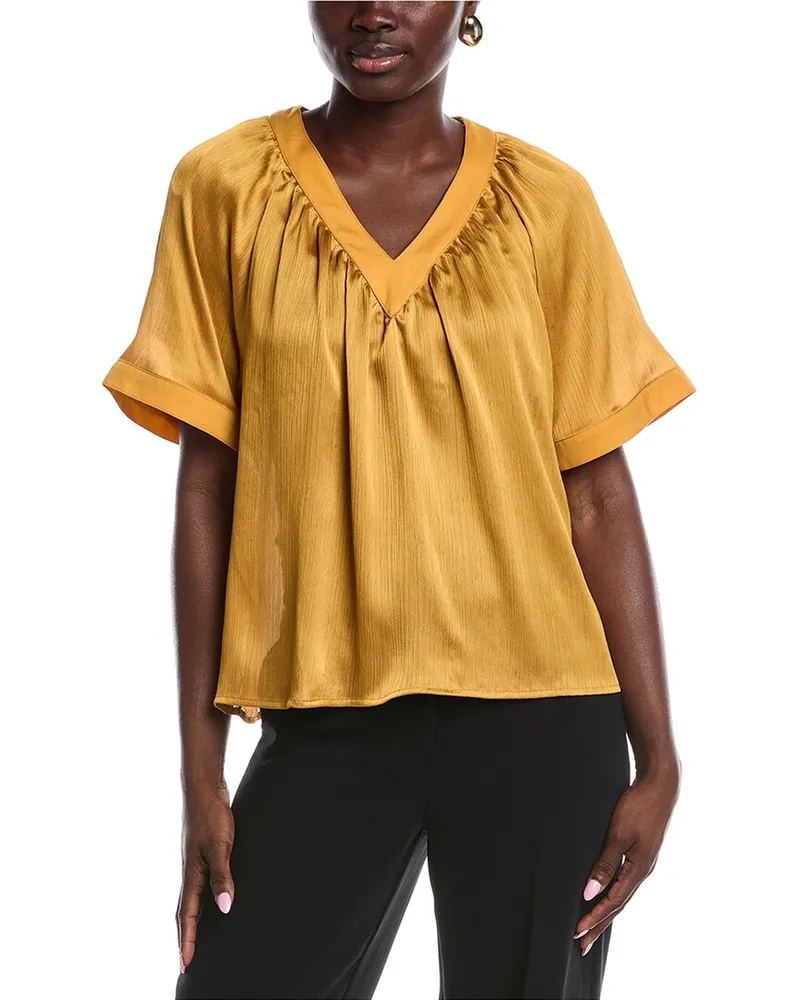 Vince Camuto Flowy Blouse Yellow