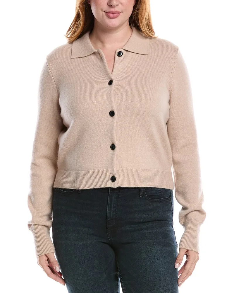 Frame Denim Shrunken Cashmere Cardigan Pink
