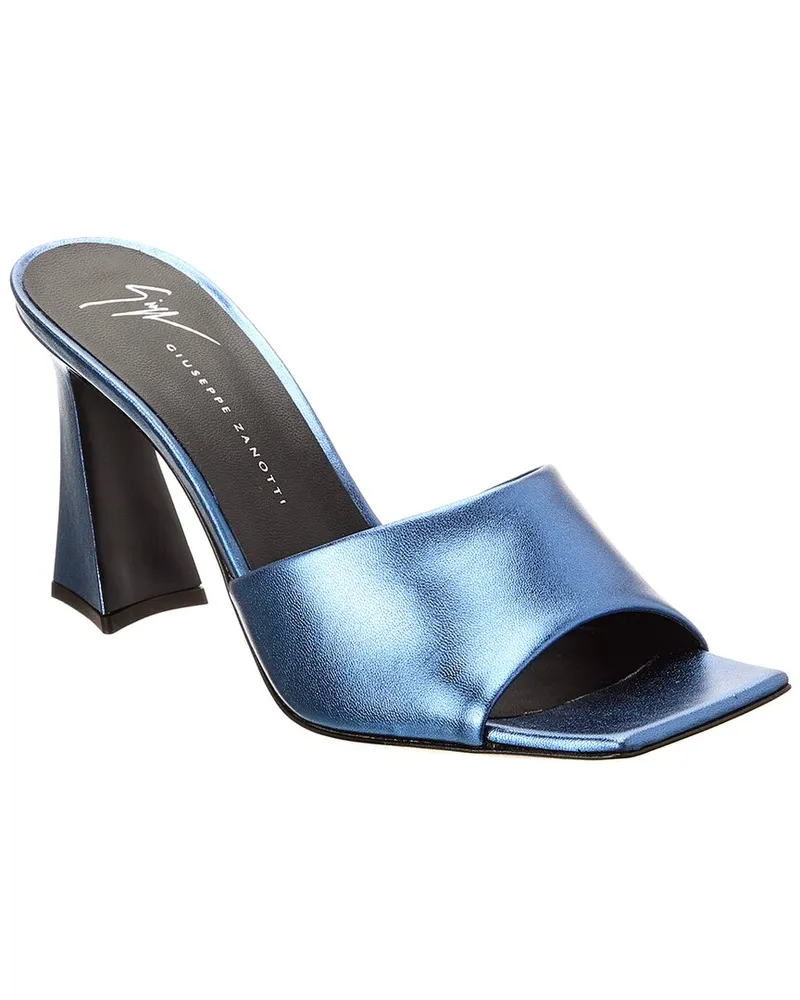 Giuseppe Zanotti Solhene 85 Leather Sandal Blue