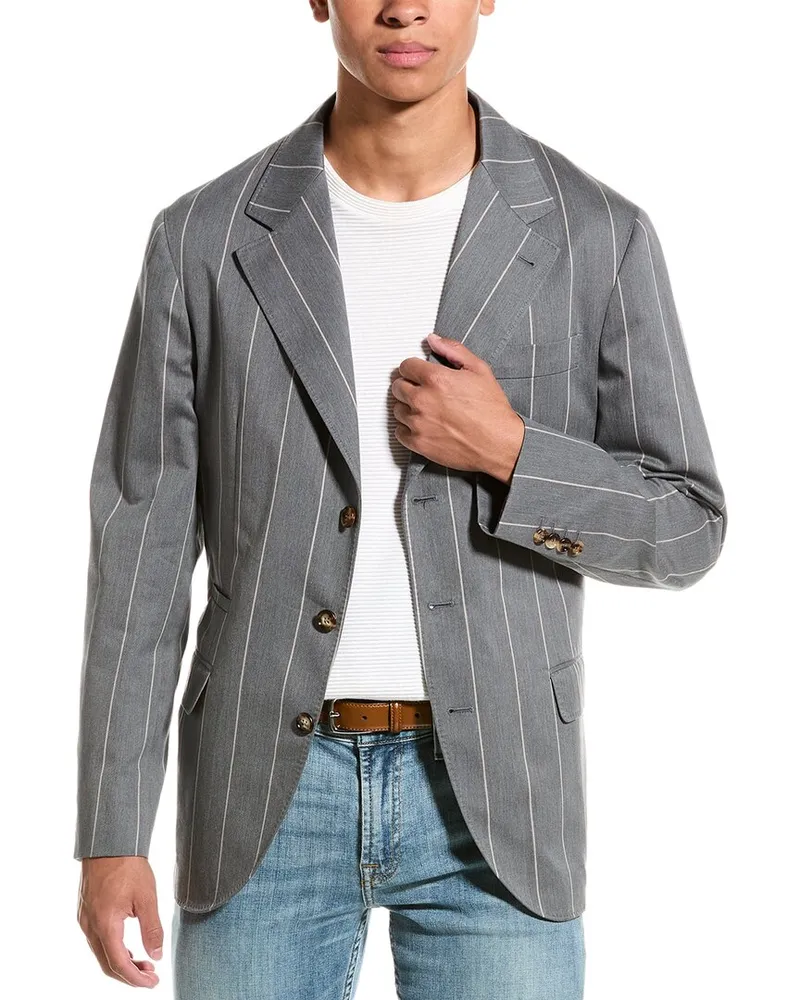 Brunello Cucinelli Wool-Blend Blazer Nocolor