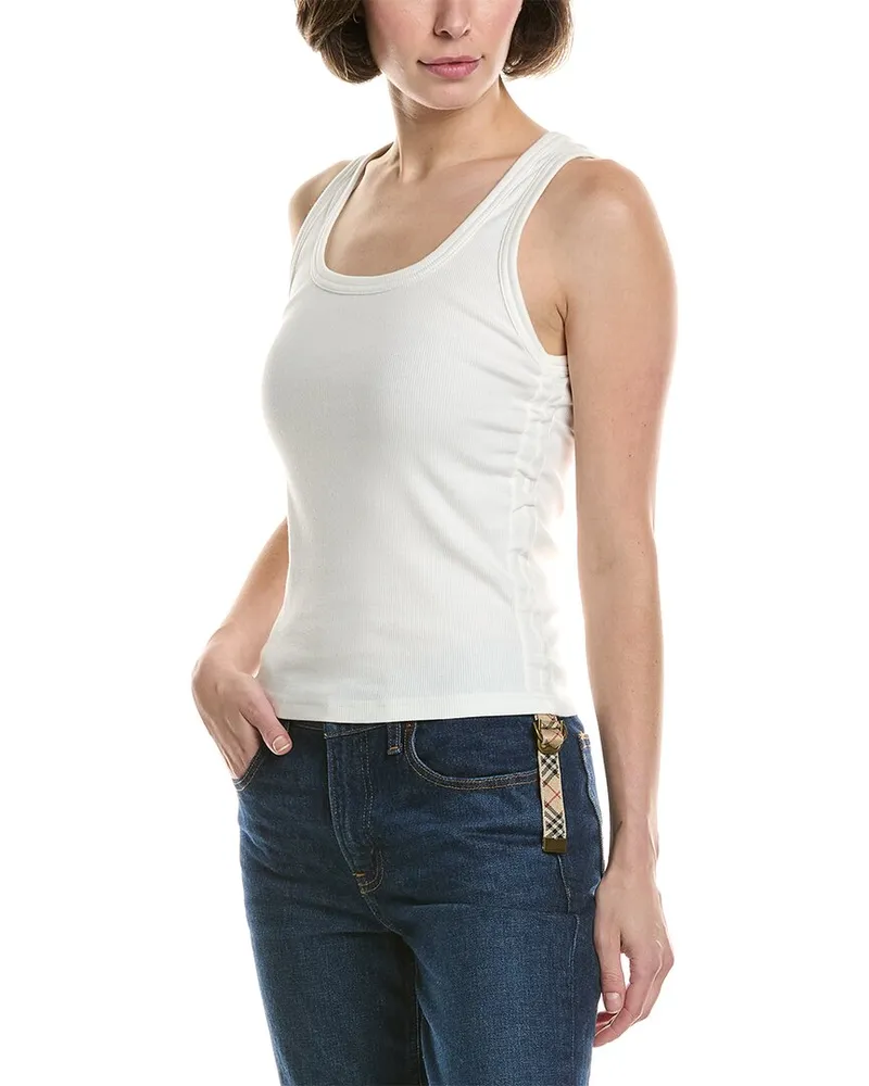 Burberry Check Cotton Tank Top White