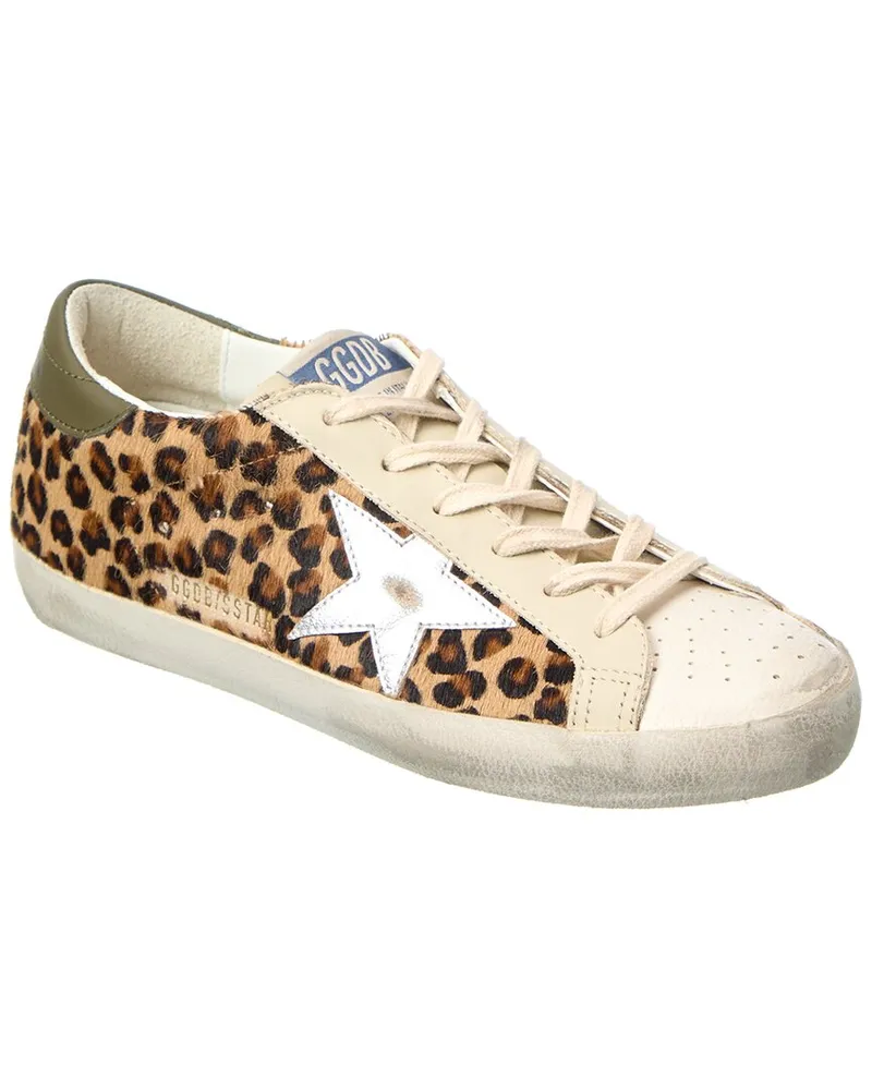 Golden Goose Superstar Haircalf & Leather Sneaker Brown