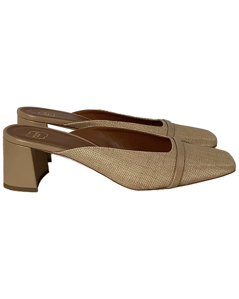 Malone Souliers Women's Raffia Carmen 45mm Square-Toe Mule (Authentic Pre-Loved Nocolor