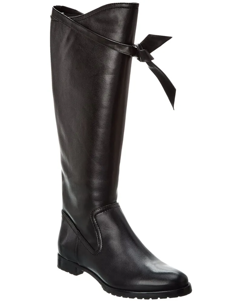 Alexandre Birman Clarita Saddlery Leather Knee-High Boot Black