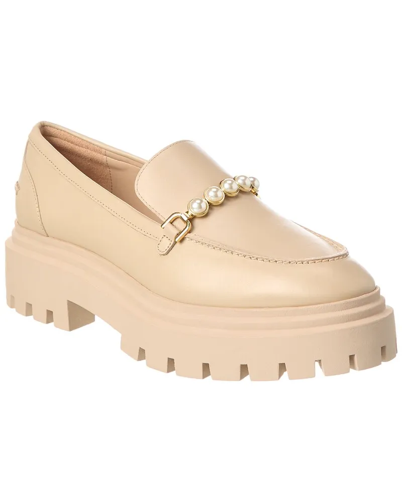 Stuart Weitzman Perla Leather Loafer Brown