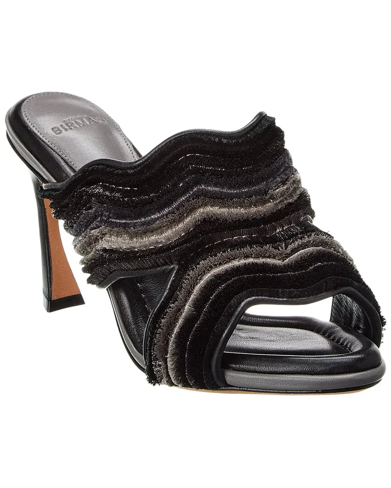 Alexandre Birman Clarice 85 Leather Sandal Black