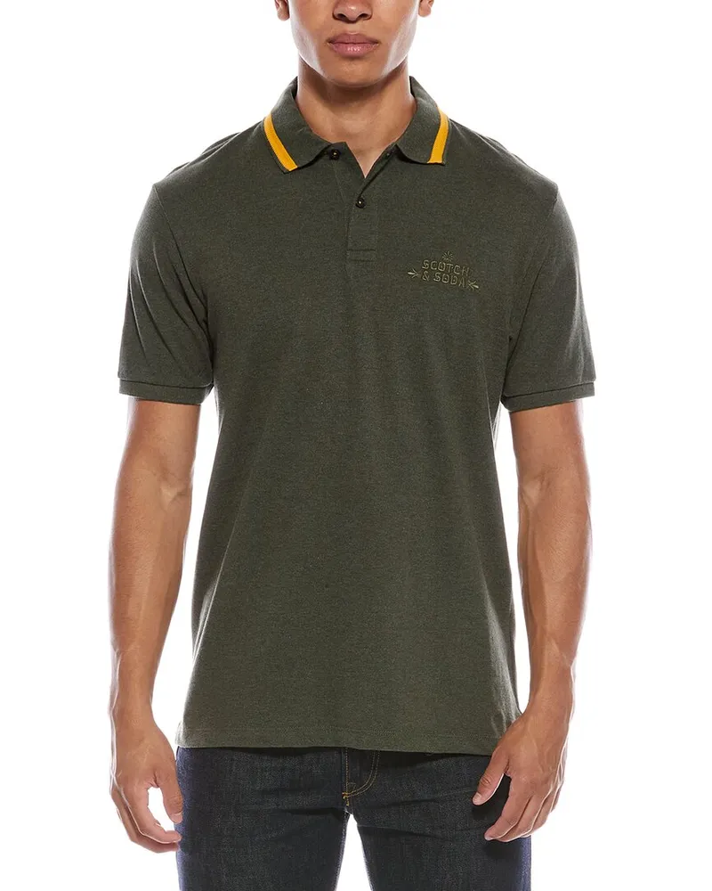 Scotch&Soda Pique Polo Shirt Green