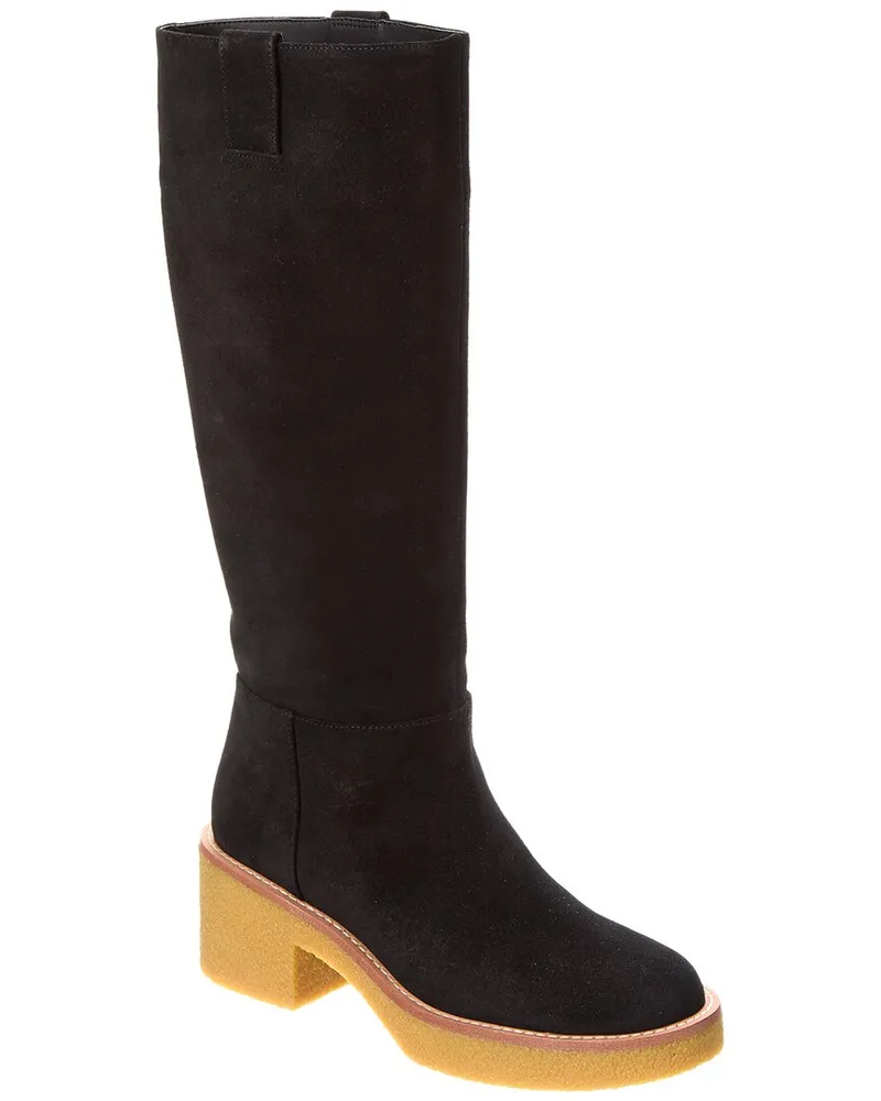 Stuart Weitzman Montana Slouch Suede Boot Black