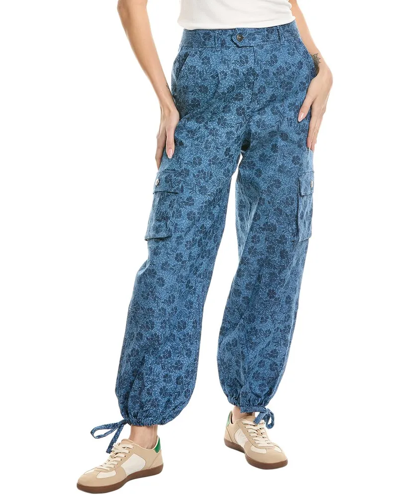 Cinq à Sept Denim Floral Zola Pant Blue