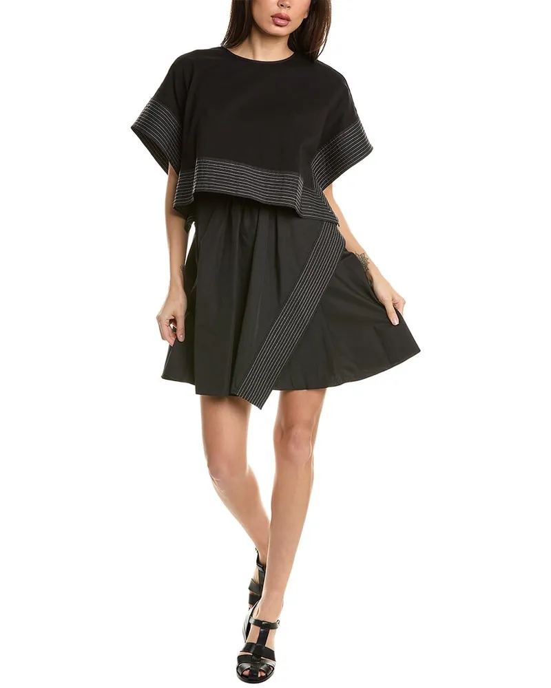 3.1 phillip lim Boxy Crop Top & Dress Set Black