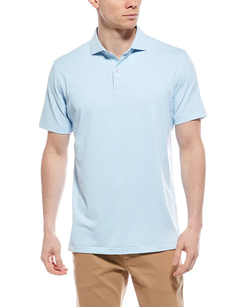 Peter Millar Ambrose Performance Jersey Polo Shirt Blue