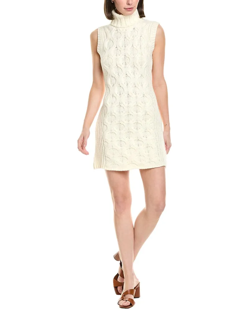 STAUD Mod Sweaterdress White