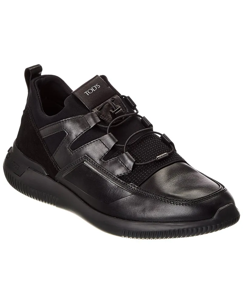 TOD'S TODs Neoprene & Leather Sneaker Black