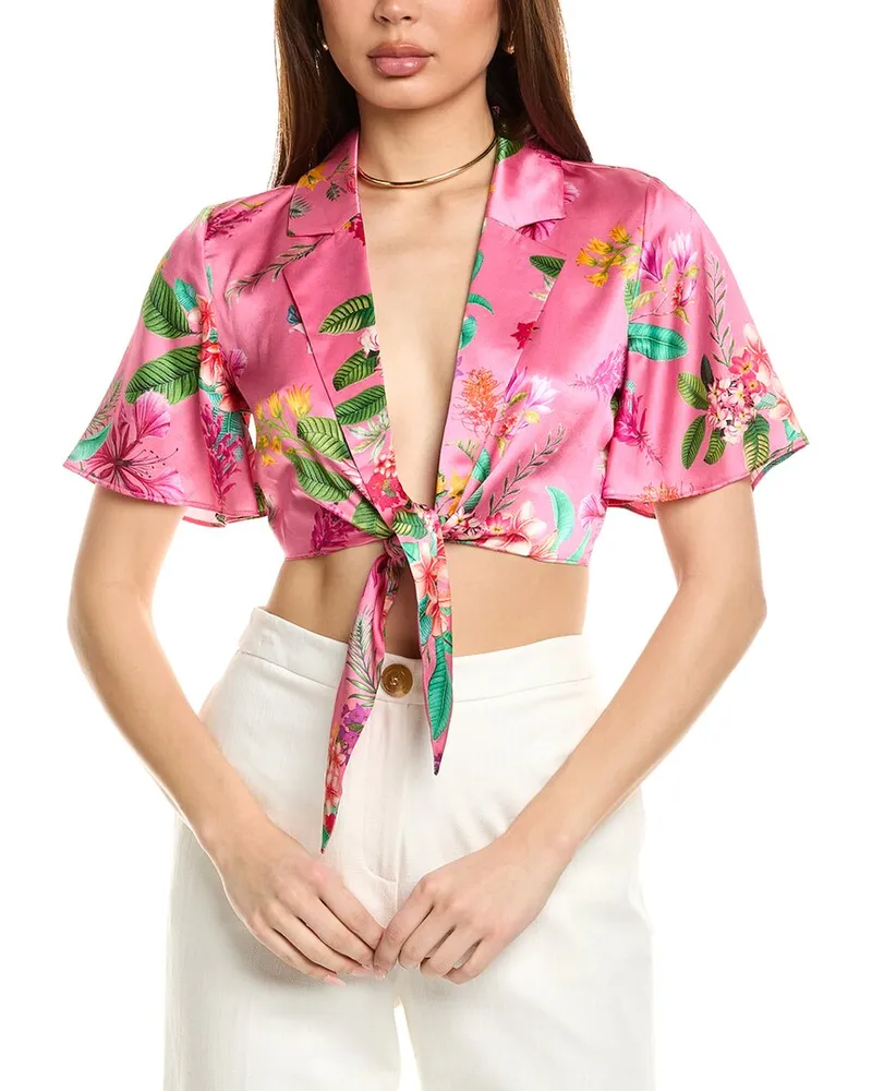 ROCOCO SAND Rue Silk Top Pink