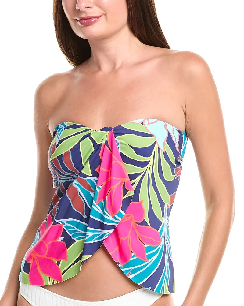 Vince Camuto Draped Bandini Top Blue