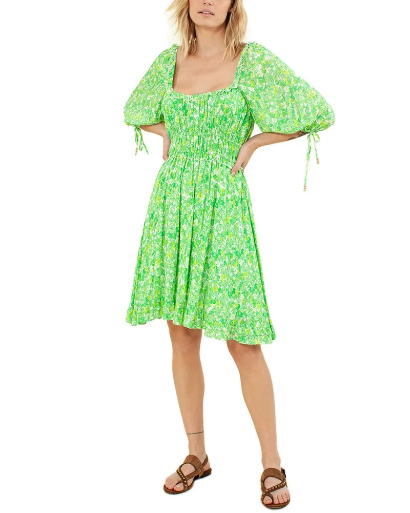 Hale Bob Ruffle Trim Mini Dress Nocolor