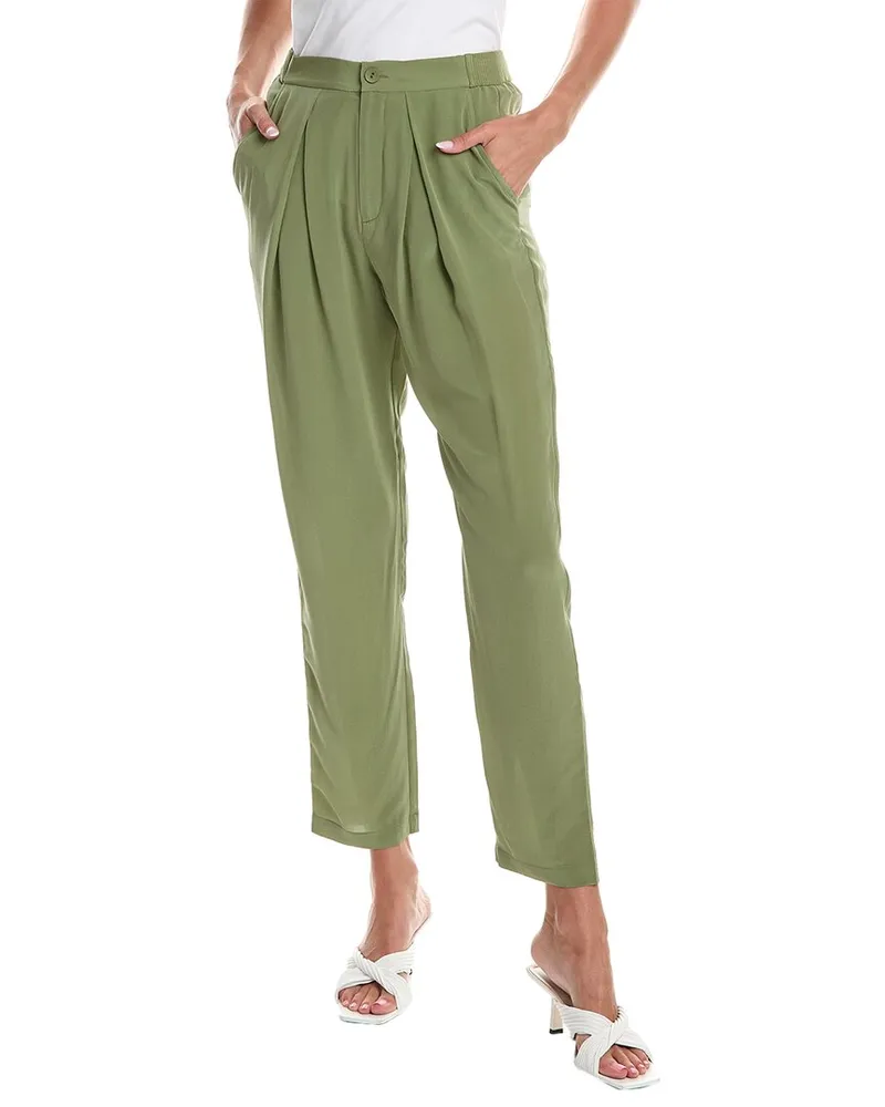 Joie Salima Silk Pant Green