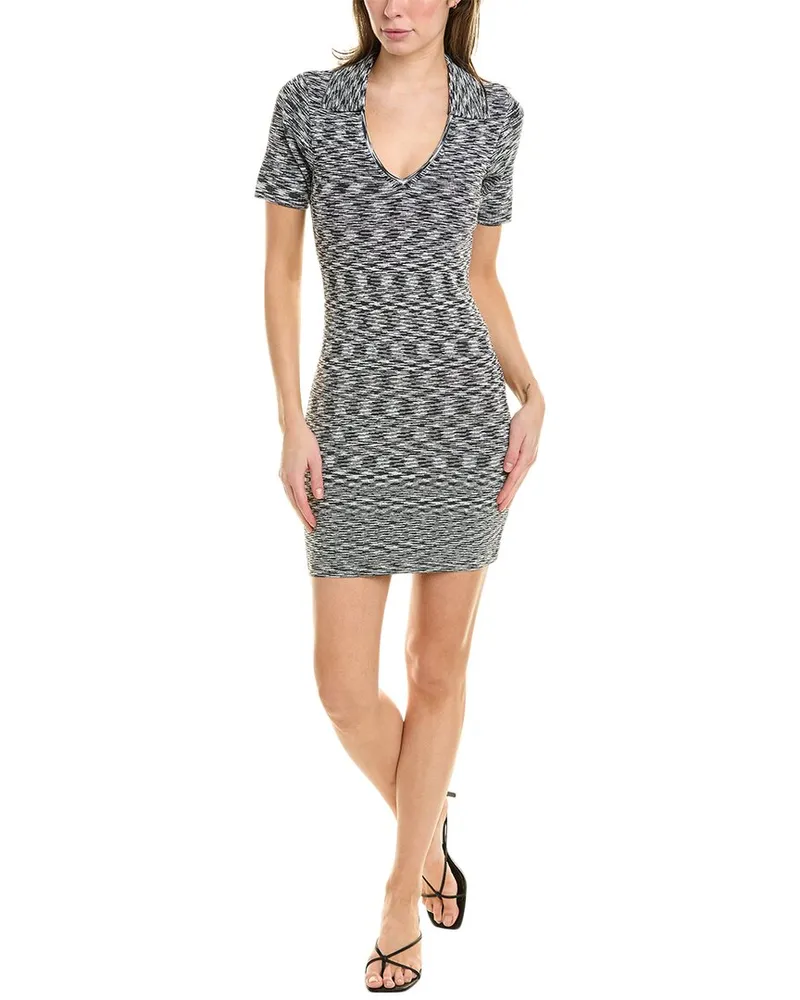 Solid and Striped The Oliver Polo Mini Dress Black