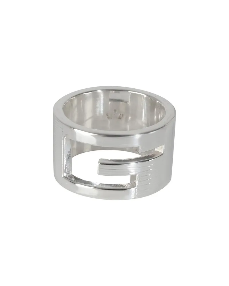 Gucci Wide Cutout G Silver Ring (Authentic Pre-Loved Nocolor