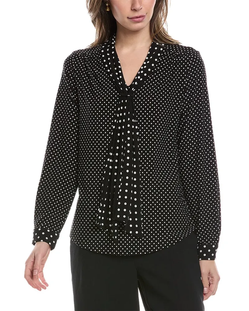 Anne Klein Scarf Top Black