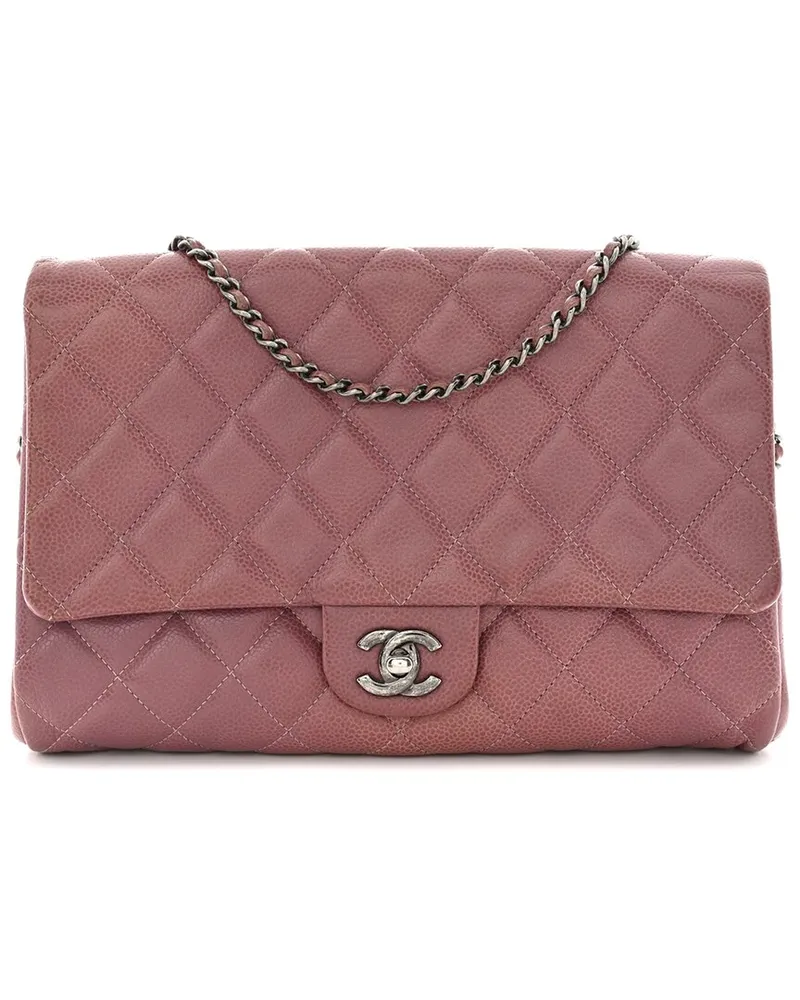 Chanel Purple Caviar Quilted Leather Small Clutch With Chain (Authentic Pre-  Loved Nocolor