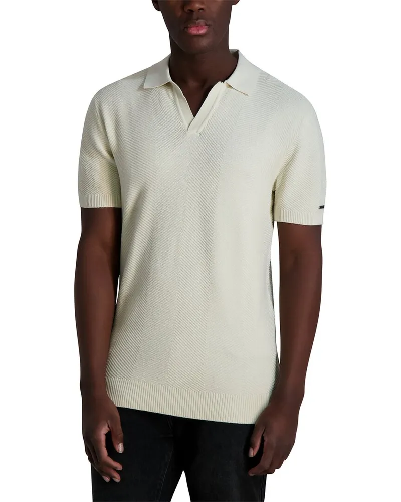 Karl Lagerfeld Textured Johnny Collar Shirt Nocolor